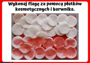 flaga z płatków kosmetycznych